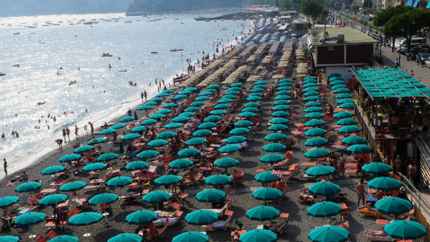 istock Umbrellas in symmetry- Amalfi Coast 1415830621