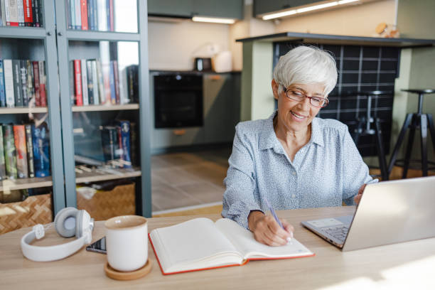 istock Online educations for senior people 1415832253