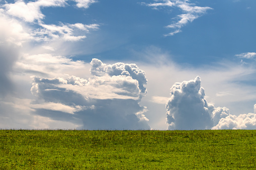 Meadow with clouds