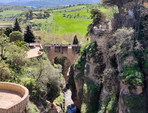 Bridge in Ronda in the south of Spain in a sunny day. It´s a town in the top of the mountains