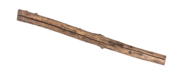 istock old wooden stick with cracks isolated on white background 1415842144