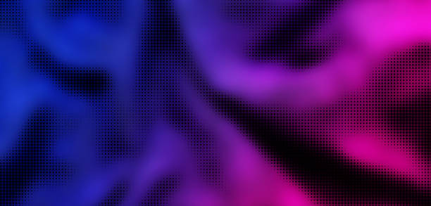 istock retro comic background with gradient halftone in blue and pink  color tone. futuristic or digital pop art style use as banner. beautiful dots pattern background design for your business advert. 1415843324