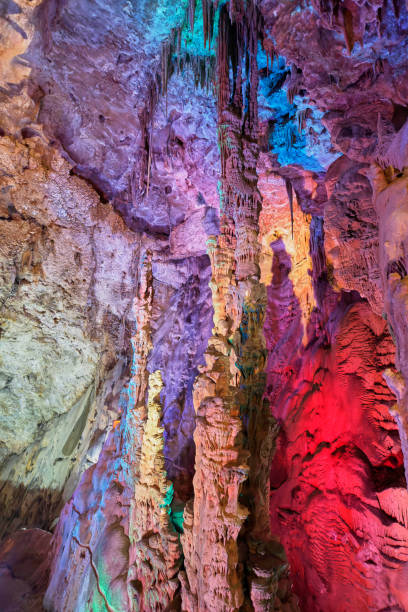 istock Canelobre caves.The cavity develops in the Upper Jurassic limestones, whose age is 145 million years. Located in Busot, Alicante, Spain. 1415850886