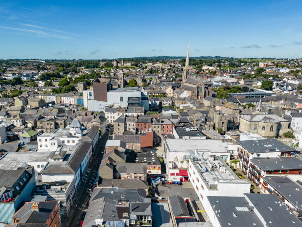 มุมมองทางอากาศเหนืออาคารใจกลางเมืองเว็กซ์ฟอร์ด - county wexford ภาพสต็อก ภาพถ่ายและรูปภาพปลอดค่าลิขสิทธิ์