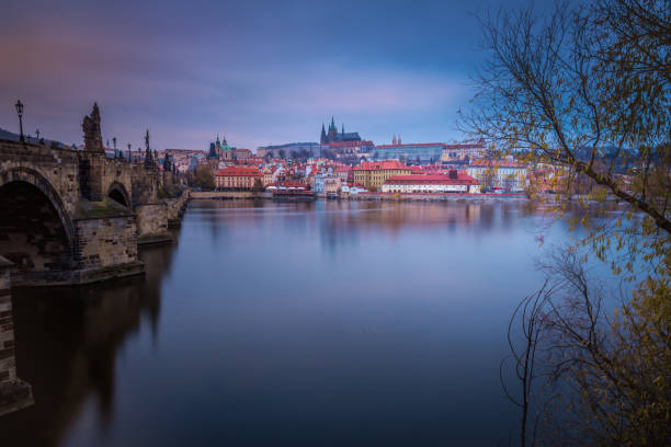 istock Charles bridge at dramatic dawn, Medieval Prague, Czech Republic 1415860841