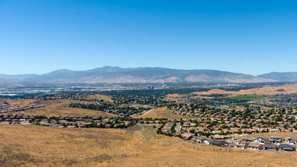 istock Aerial residential area in Nevada desert 1415863874