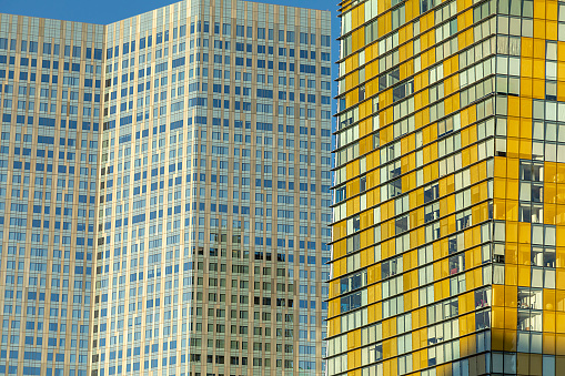 harmonic pattern of generic facade of a skyscraper