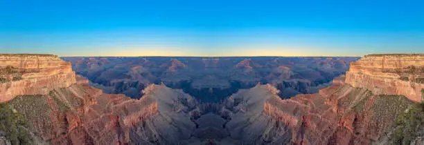scenic sunset view of the Grand Canyon in Arizona, USA