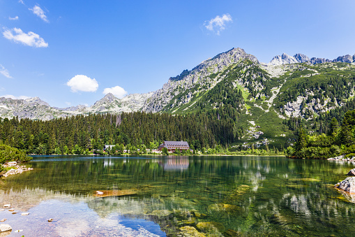 Poprad Mountain Lake, or Popradske Pleso, is the mountain lake located in the High Tatras, Slovakia.