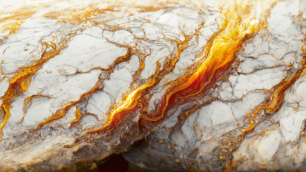 Firry marble tiles closeup