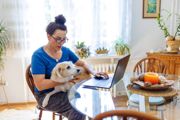 istock My dog keeps me company while I'm working 1415876398