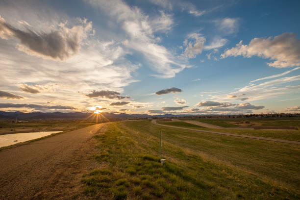 istock Meadow and Dam during Twilight Hours 1415878197