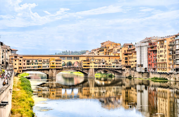Florence, Italy - July 12, 2022: Architecture of historic Florence, Italy