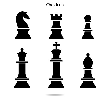 Chess icon vector illustration graphic on background