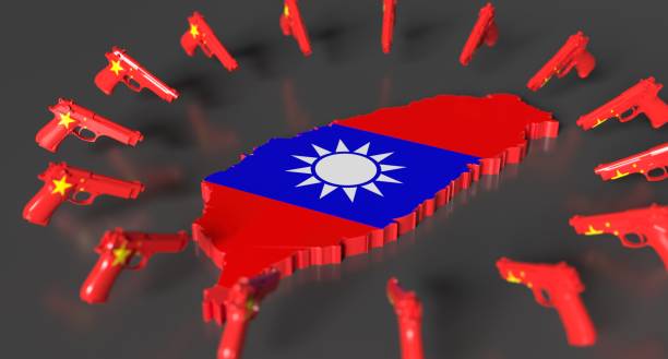 la chine taïwan menace d’invasion des tensions liées aux exercices militaires - military armed forces patriotism flag photos et images de collection