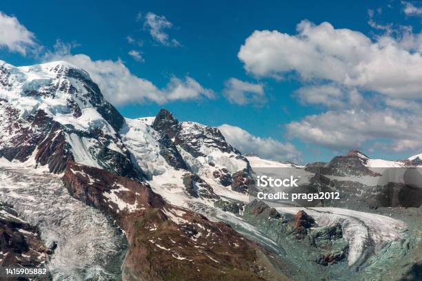 Breithorn Peak And Theodul Glacier Stock Photo - Download Image Now - Adventure, Clean, Climate