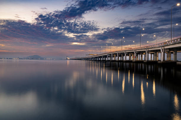 istock Sunrise at Penang Bridge. 1415914643
