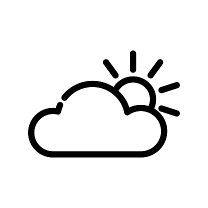 Illustration Vector Graphic of Partly Cloudy Icon template design