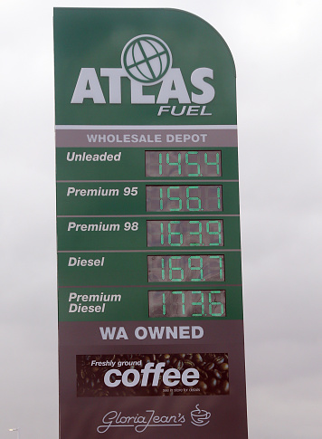 Daily Fuel price at Atlas Petrol Station in Perth, Western Australia on 19th August 2022