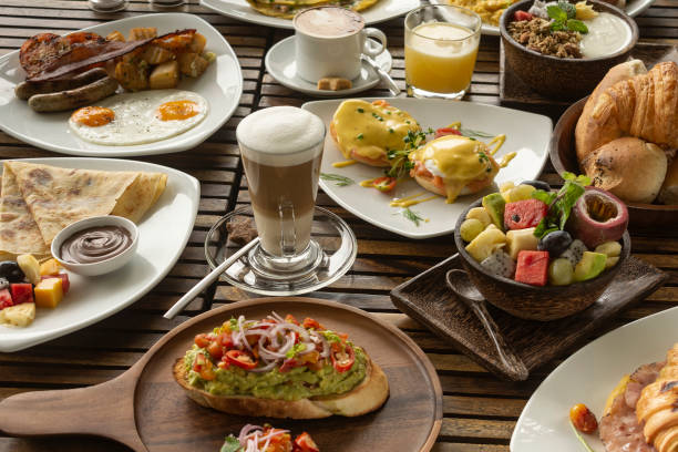 istock many mixed western breakfast food items on cafe table 1415924300