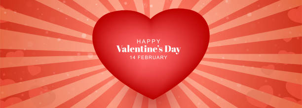 ilustrações de stock, clip art, desenhos animados e ícones de happy valentine's day holiday card banner design - 2333