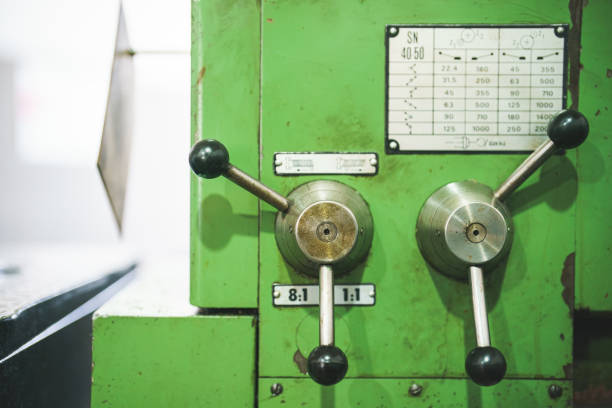 istock The spinning handle of drilling machine 1415930210