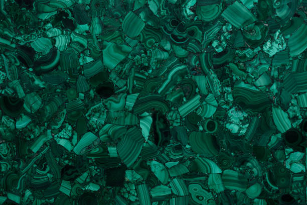 texture en pierre semi-précieuse de malachite, faisant partie d’un design d’intérieur unique. - malachite photos et images de collection