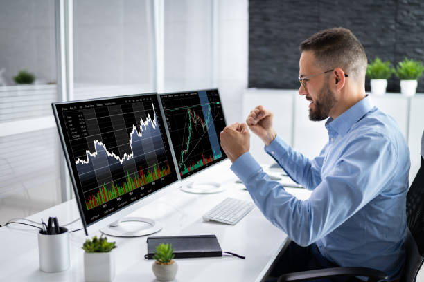 istock Successful Stock Market Trader In Joy 1415932529