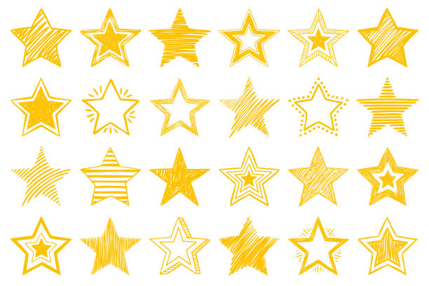 Stars Vector stars, hand drawn design elements star stock illustrations