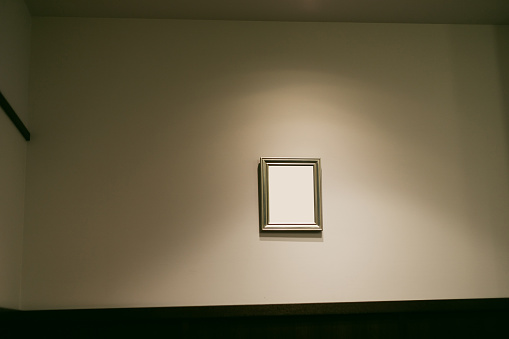 Empty Photo Frame on white wall