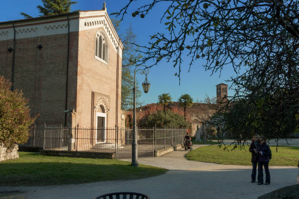 Padova. View of façade into the public garden.