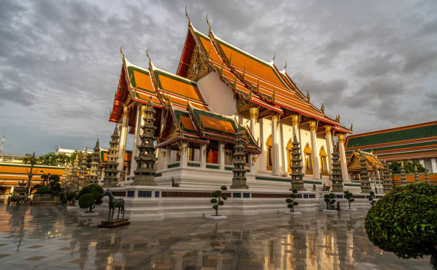 istock Buddhist temple in Bangkok Thailand 1415948806