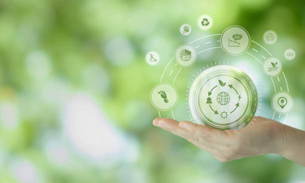 istock Circular economy concept, recycle, environment, reuse, manufacturing, waste, consumer, resources. LCA Life cycle assessment. Sustainable development. World environment day. 1415959153