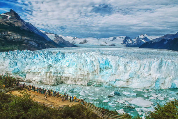Perito Moreno glacier. Los Glaciares National Park, El Calafate area, Santa Cruz province. Patagonia. Argentina stock photo