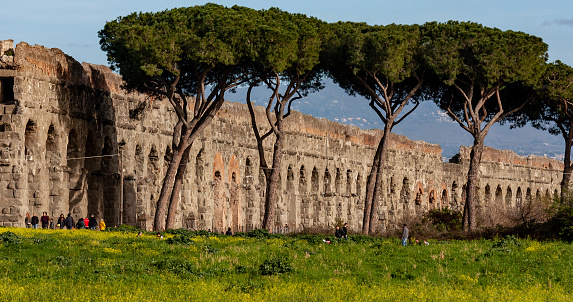 The Parco degli Acquedotti is a public park to the southeast of Rome, Italy. It is part of the Appian Way Regional Park. The park is named after the aqueducts that run through it. It is crossed on one side by the Aqua Felix and also contains part of the Aqua Claudia and the remains of Villa delle Vignacce.