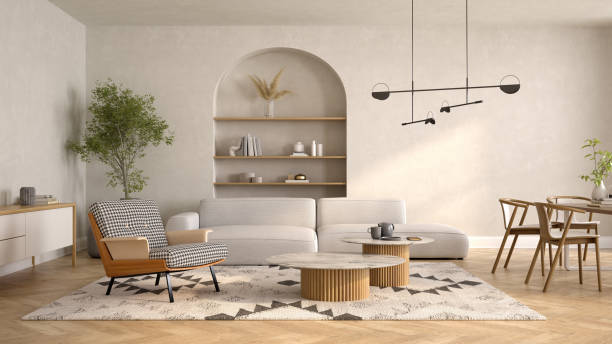 istock Modern style conceptual interior room 3d illustration 1415968188