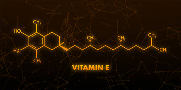 Molecule tocopherol. Vitamin E. Icon for medical design. Molecule tocopherol. Vitamin E. Icon for medical design alpha tocopherol stock illustrations
