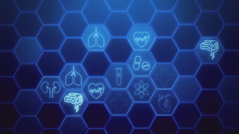 Healthcare icon pattern medical concept background stock video