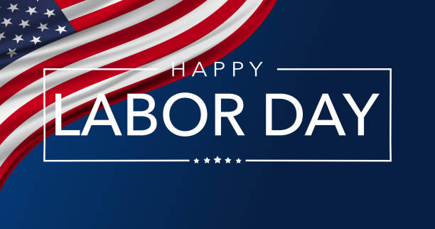 Happy Labor Day USA Flag Background Illustration vector art illustration