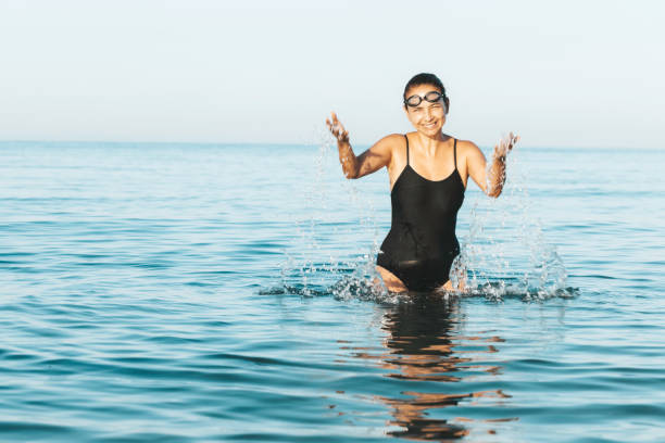 istock Woman in Sea 1415973305
