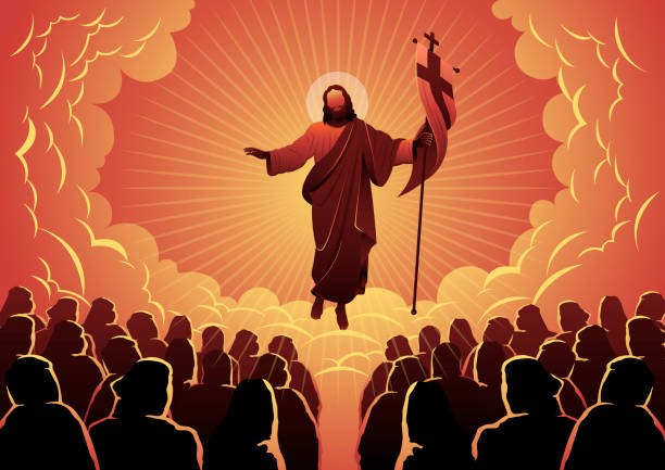 второе пришествие иисуса христа - coming second stock illustrations
