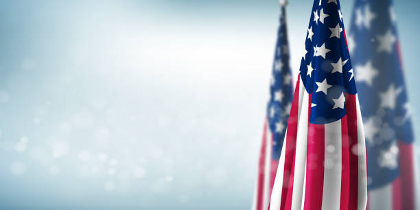 USA Flag Background Illustratiion vector art illustration