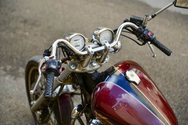 istock Powerful Yamaha motorcycle that traveled all over Italy 1415976731