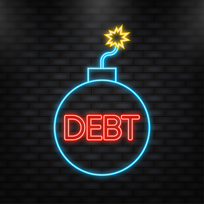 Debts and credit, Struggle for your business. Card for concept design.Vector illustration.