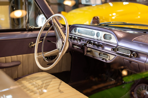 Classic american car interior