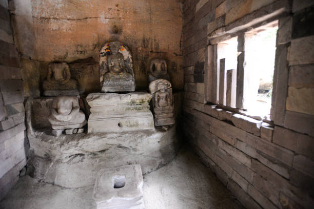 istock Buddha statues inside Wat Luk Khoei at Phu Phra Bat Historical Park in Ban Phue District, Udon Thani Province, Thailand 1415981201