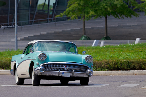 Stuttgart, Germany - July 31, 2022: 1957 Buick Century american luxury oldtimer car.