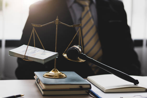istock Lawyer concepts and bribery of justice 1415997072