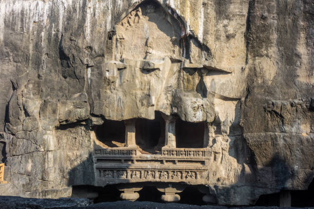 istock Carvings on rock at Ellora 1415997535