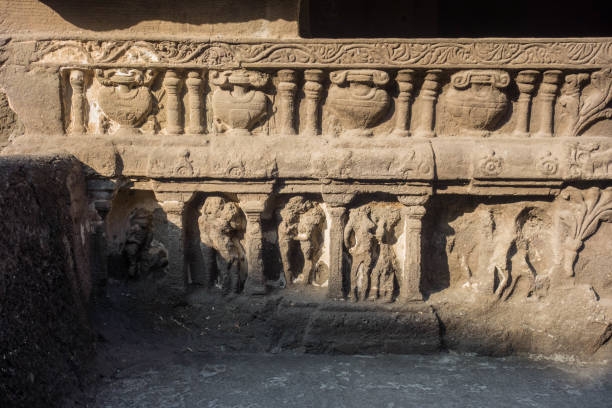 istock Stone Carving works at Ellora 1415997539